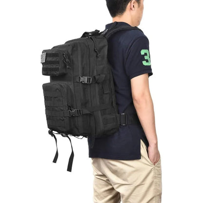 Maleta Militar Tactica Molle Negro 40L Resistente Al Agua Sistema MOLLE