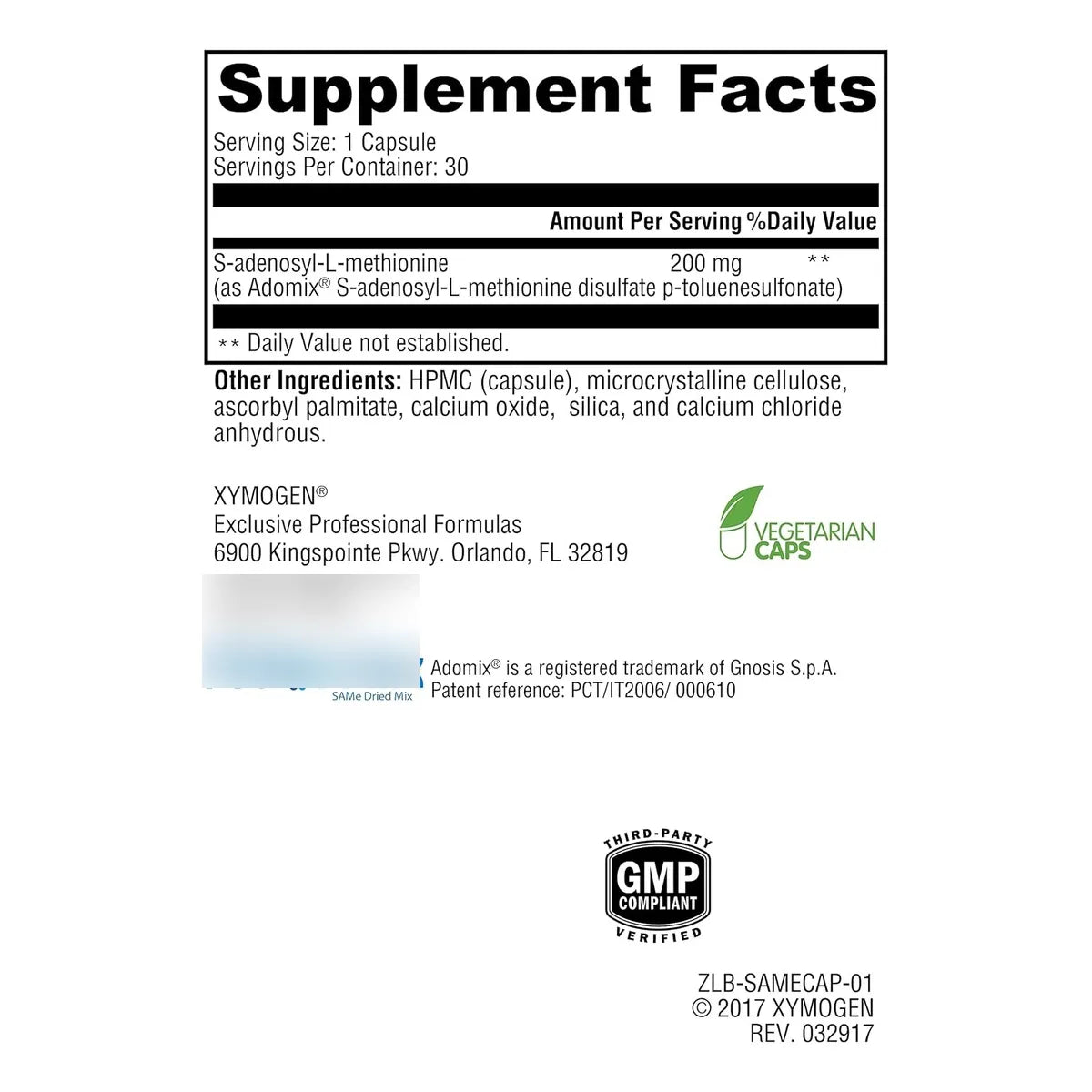 Suplemento SAM E 200 Mg Apoyo Hepatico Articular Y Animo Vegano Sin Gluten