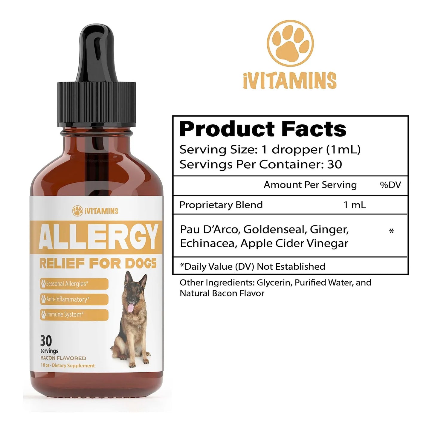 Suplemento Líquido Natural Para Alergias Y Picazón En Perros Alivio Rápido Y Efectivo