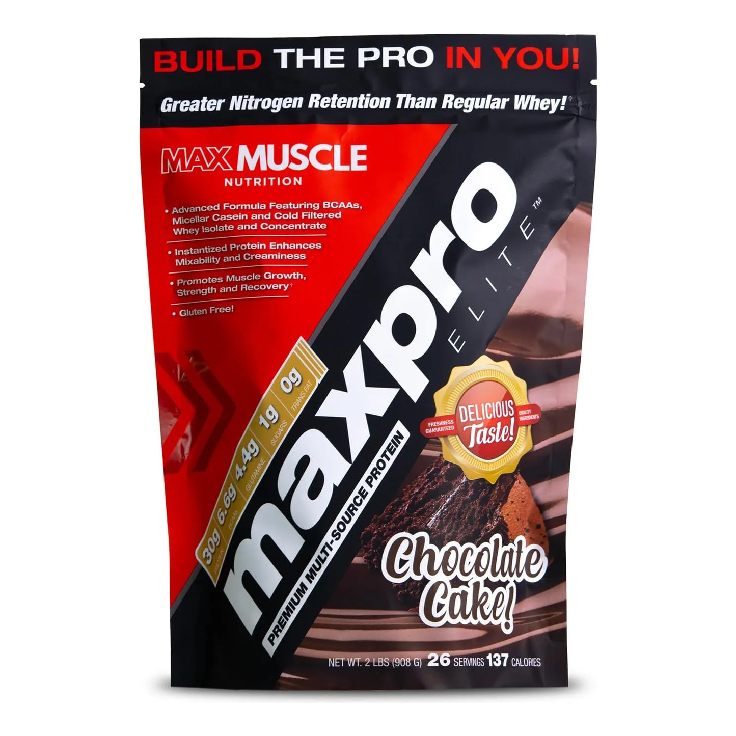 Maxpro Elite Premium Proteina Multifuente Crecimiento Muscular 2 Libras