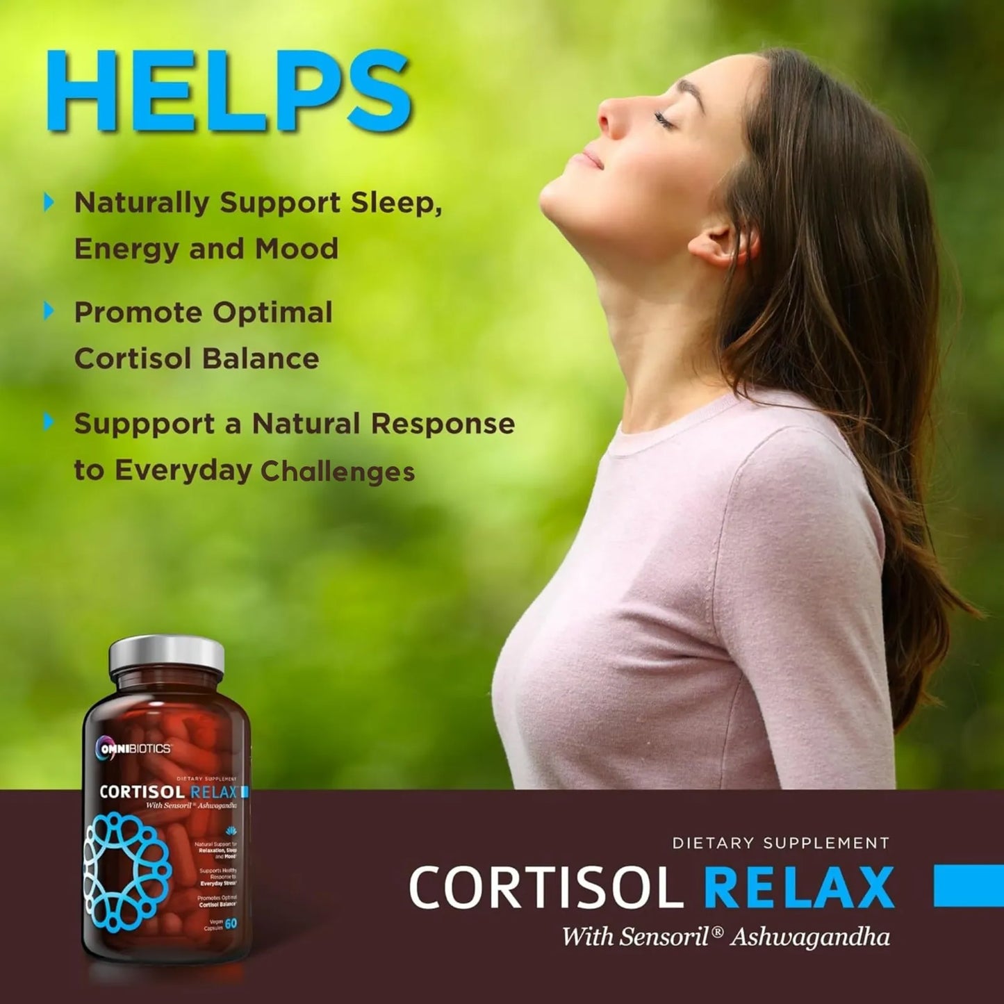 Suplemento Controlador De Cortisol Con Ashwagandha Y LTeanina Reduce Estrés Naturalmente
