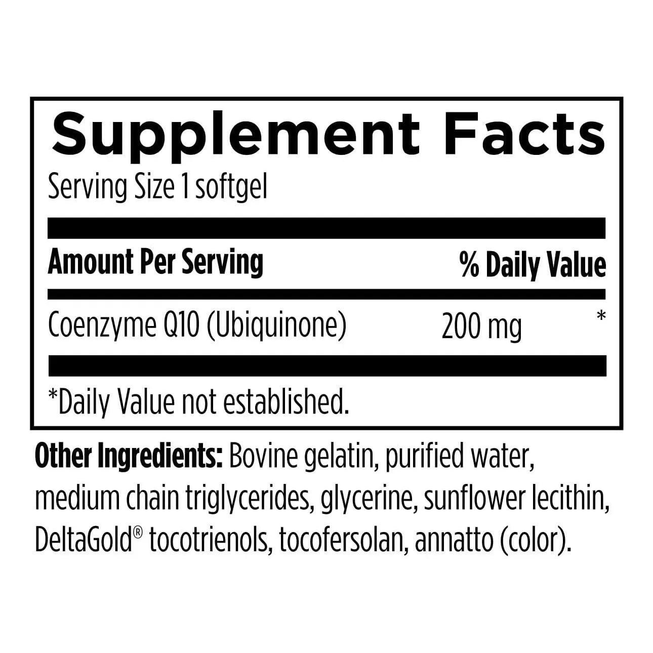 Coenzima Q10 200mg Con Mct Y Tocoferoles Mixtos 60 Capsulas Altamente Biodisponible