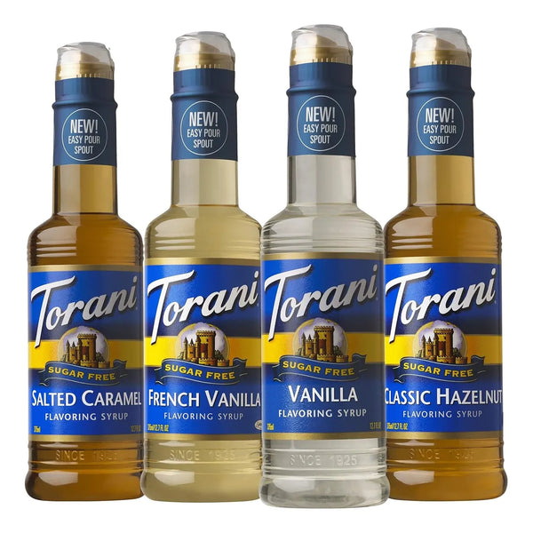Jarabe Sin Azúcar Surtido Para Café Set 4 Botellas 375 Ml Torani Sabores Cafetería