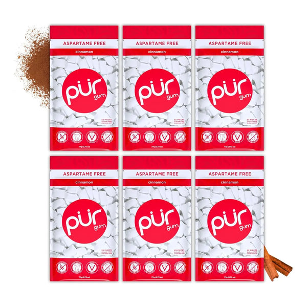 Chicles De Canela Pur 100 Xilitol Veganos Paquete 6 Unidades Sabor Intenso Y Cuidado Dental