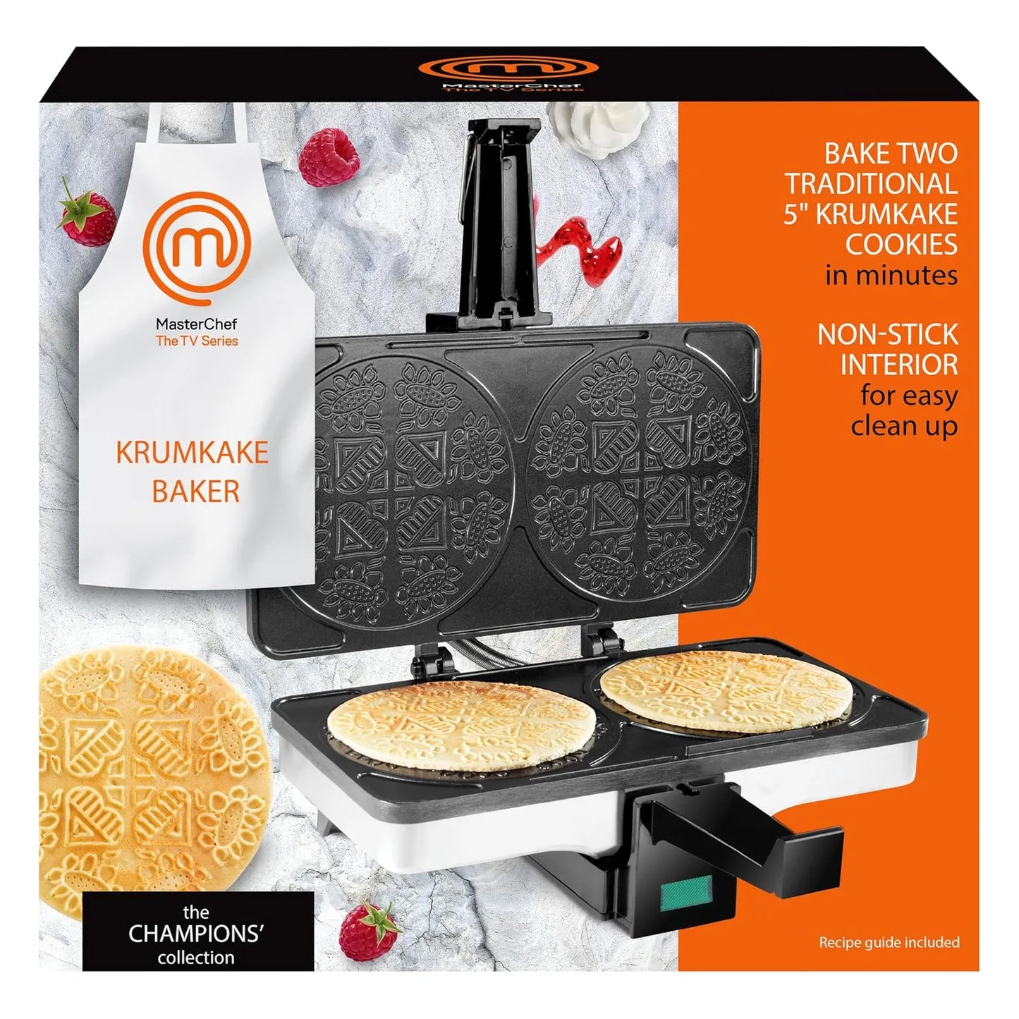 Masterchef Krumkake Baker Horno Electrico Para Galletas Caseras Tipo Pizzelle