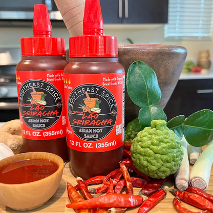 Salsa Picante Sriracha Lao Chile Rojo Dulce Y Ajo Orgánica Vegana