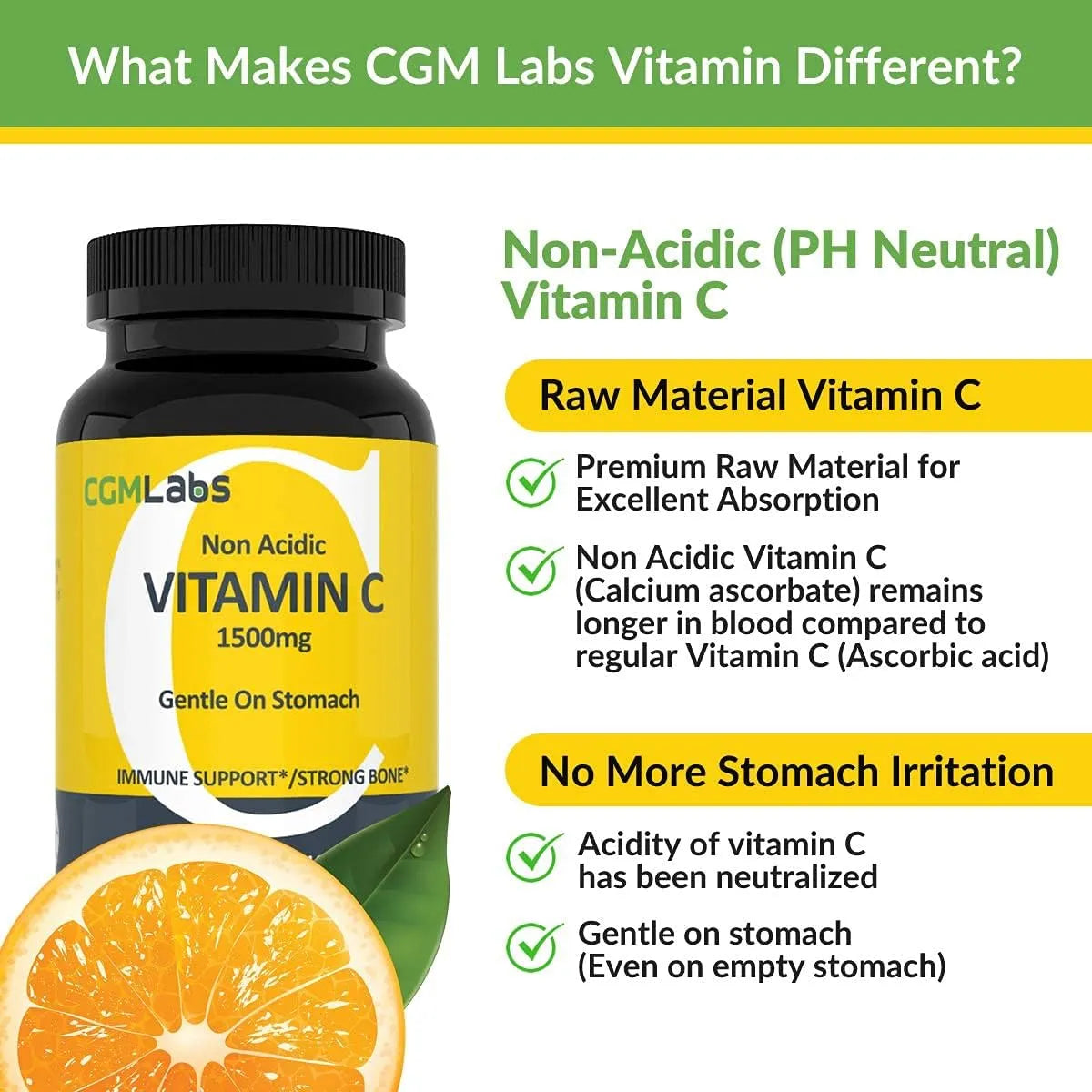 Vitamina C No Acida 1500 Mg Con Calcio Apoyo Inmunologico Oseo 100 Capsulas