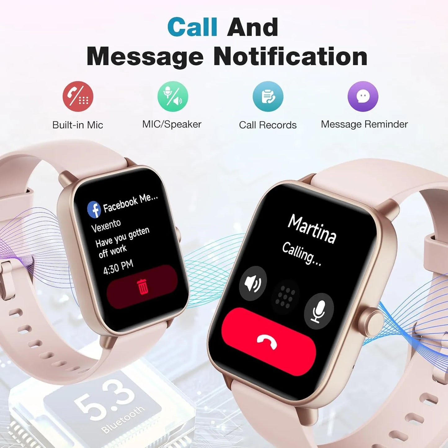 Fitpolo Smart Watch Monitor Cardíaco Resistente Al Agua Pantalla Táctil