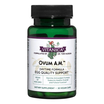 Ovum AM Soporte De Huevo Con Vitamina D3 Acido Alfa Lipoico CoQ10 30 Capsulas Veganas
