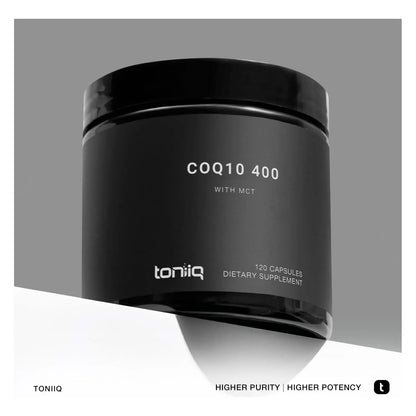 CoQ10 400mg Con Aceite MCT Absorción Óptima 120 Cápsulas Vegetales