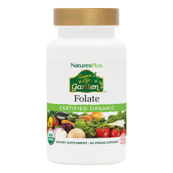 Folate Orgánico Source Of Life Garden 60 Cápsulas Veganas Certificado USDA