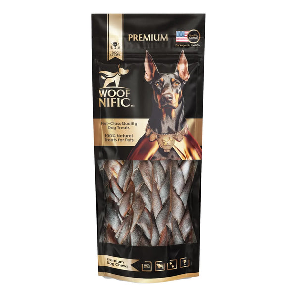 Palitos De Colágeno Trenzados Para Perros Masticables Naturales Pack De 3