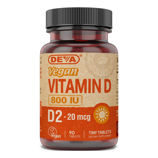 Vitamina D2 Vegana 800 UI 90 Tabletas Suplemento Alimenticio