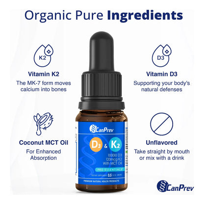 Gotas De Vitamina D3 Y K2 Para Huesos Fuertes Y Corazón Sano 15 Ml