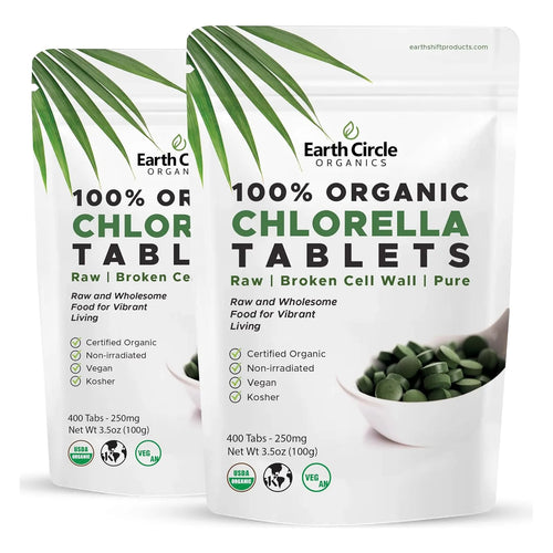 Tabletas De Chlorella Alta Potencia Clorofila Natural Superalimento Vegano