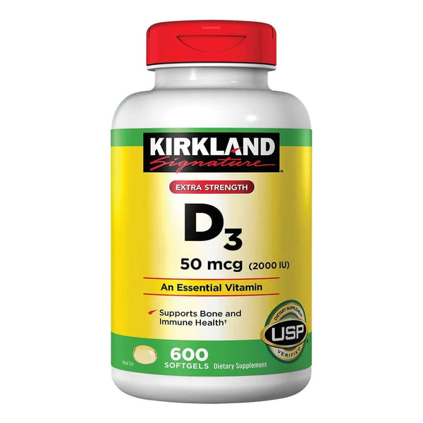 Kirkland D3 2000ui 600 Softgels Apoyo Para Inmunidad - Imagen 1