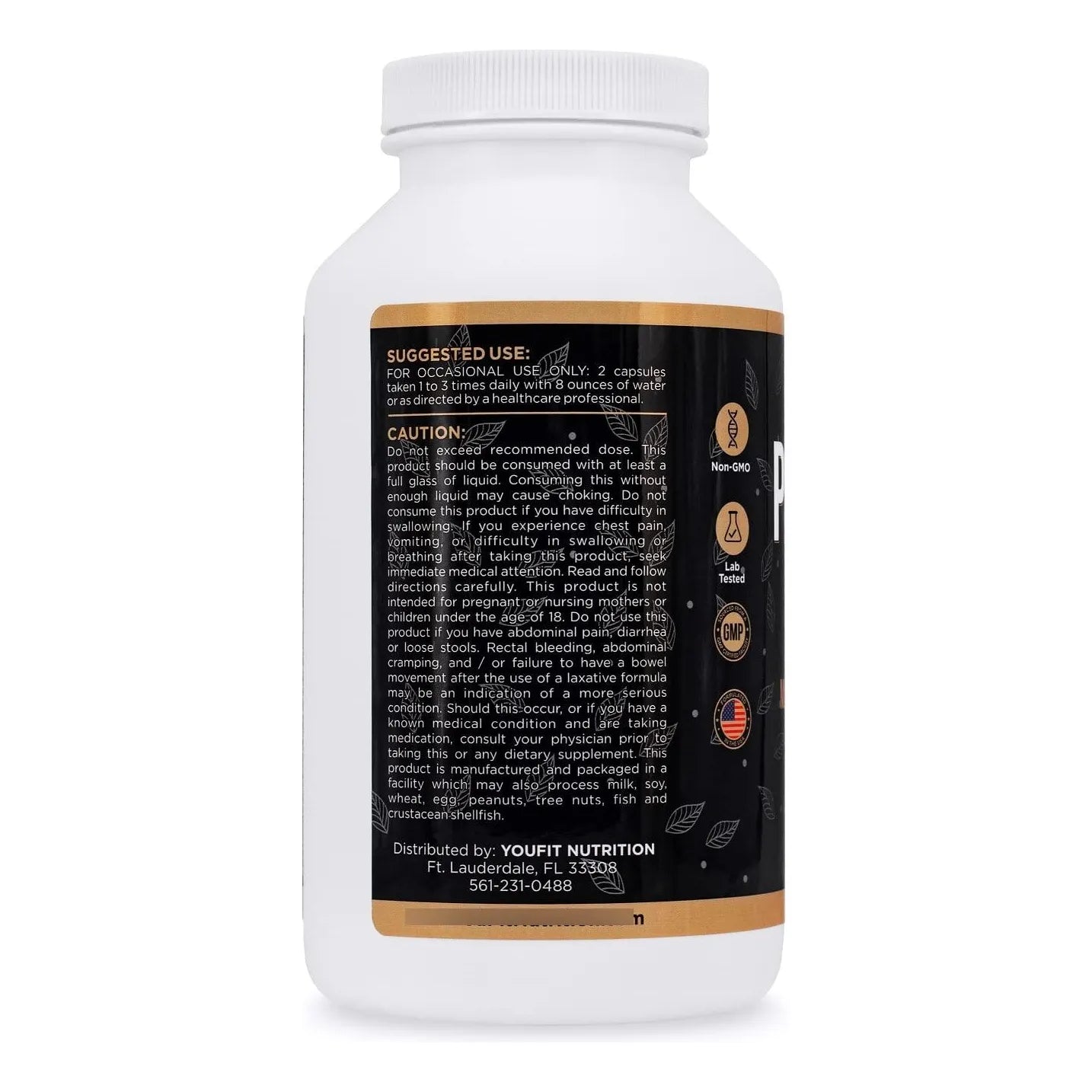 Capsulas De Psyllium 1450 Mg Fibra Soluble Natural Salud Intestinal Regularidad