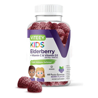 Gomitas De Saúco Con Vitamina D3 Y C Refuerzo Inmunológico Para Niños