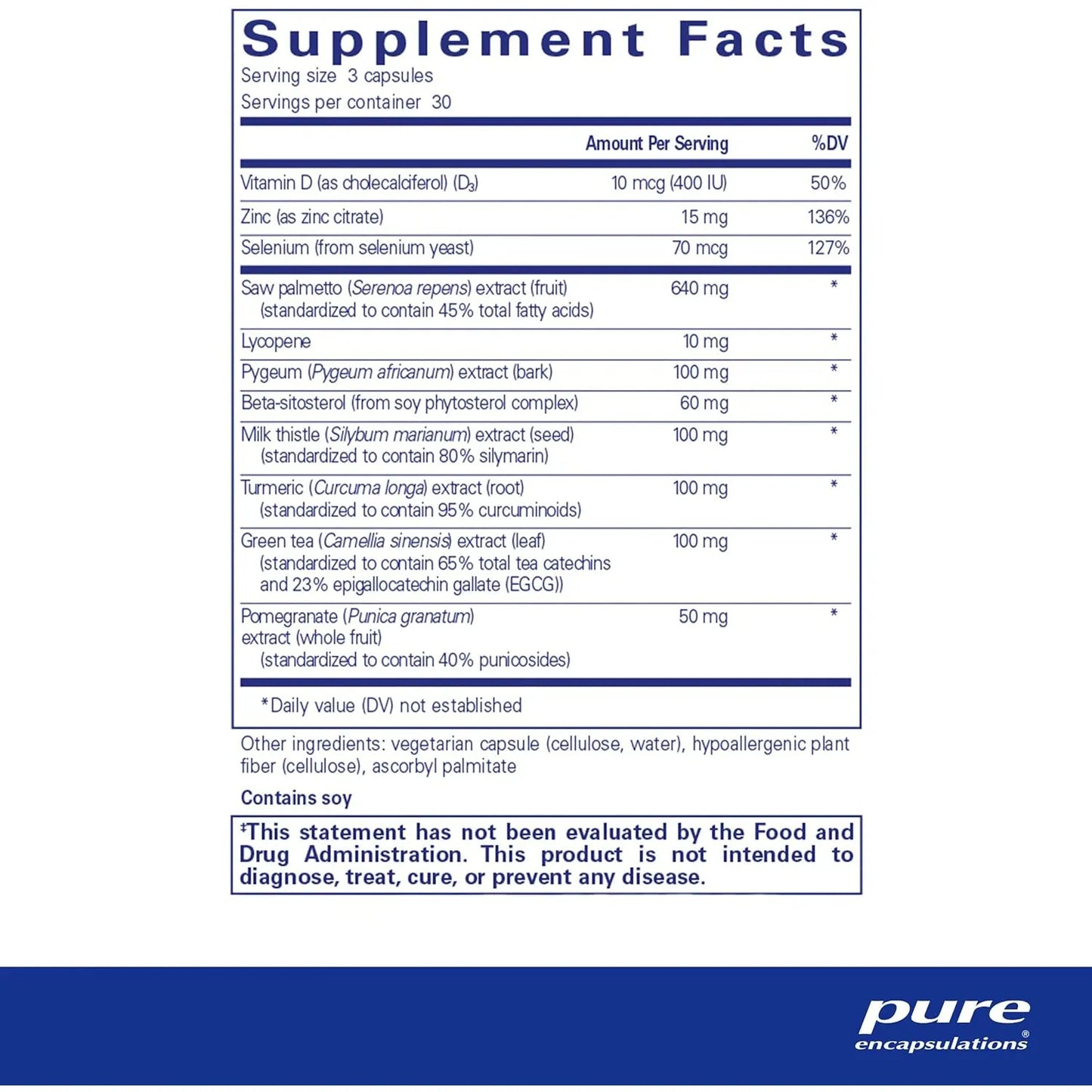 Pure Encapsulations SP Ultimate 90 Capsulas Apoyo Salud Prostata Y Celular