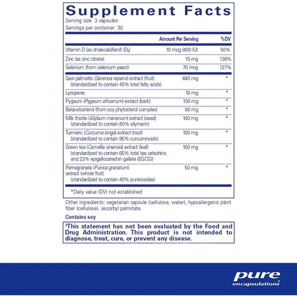 Pure Encapsulations SP Ultimate 90 Capsulas Apoyo Salud Prostata Y Celular