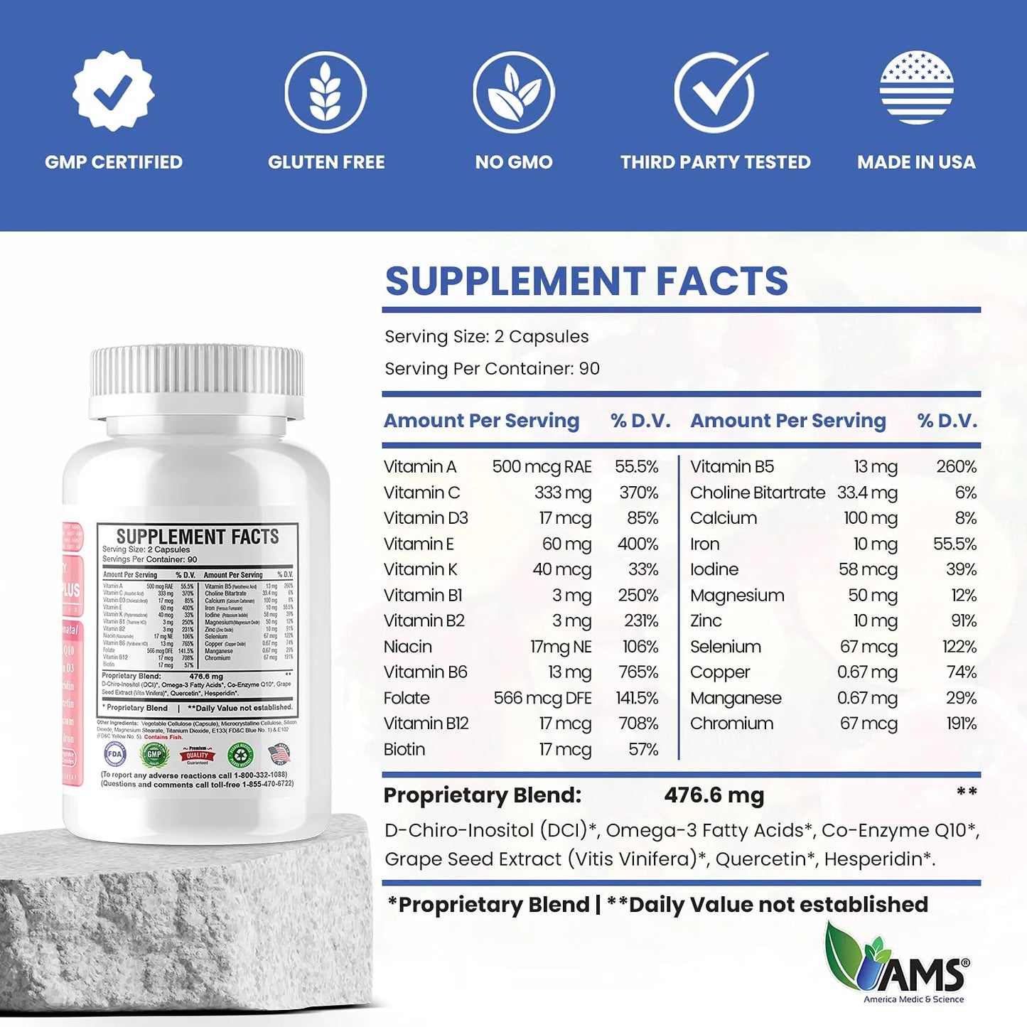 Vitaminas Prenatales Preconception Plus Aumenta Fertilidad 180 Capsulas