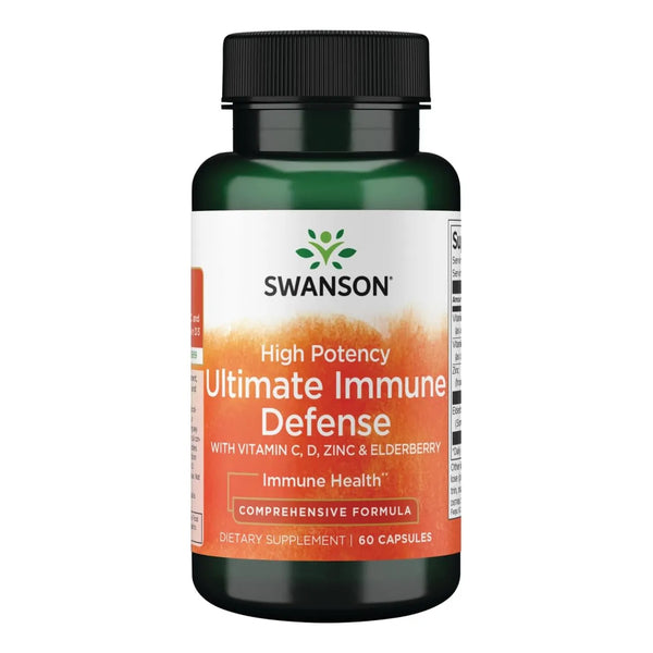 Swanson Defensa Inmunológica Potente C D Zinc Saúco 60 Cápsulas