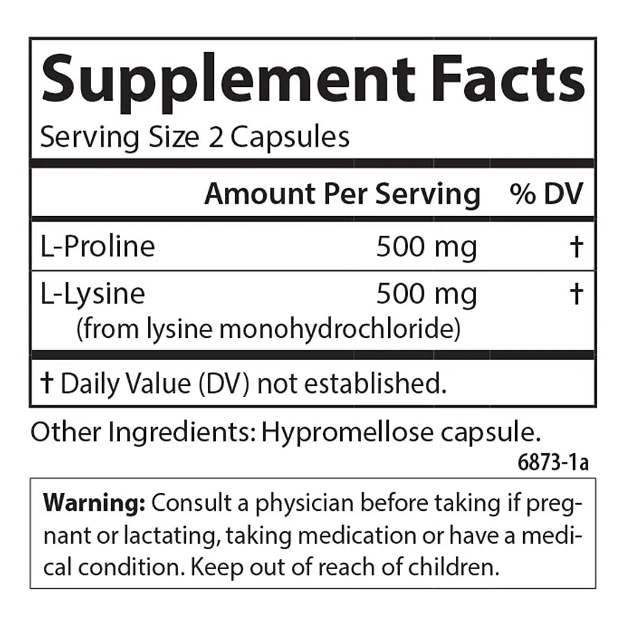 Pro Rite L Prolina Y L Lisina 200 Capsulas Apoyo Articular Y Colageno