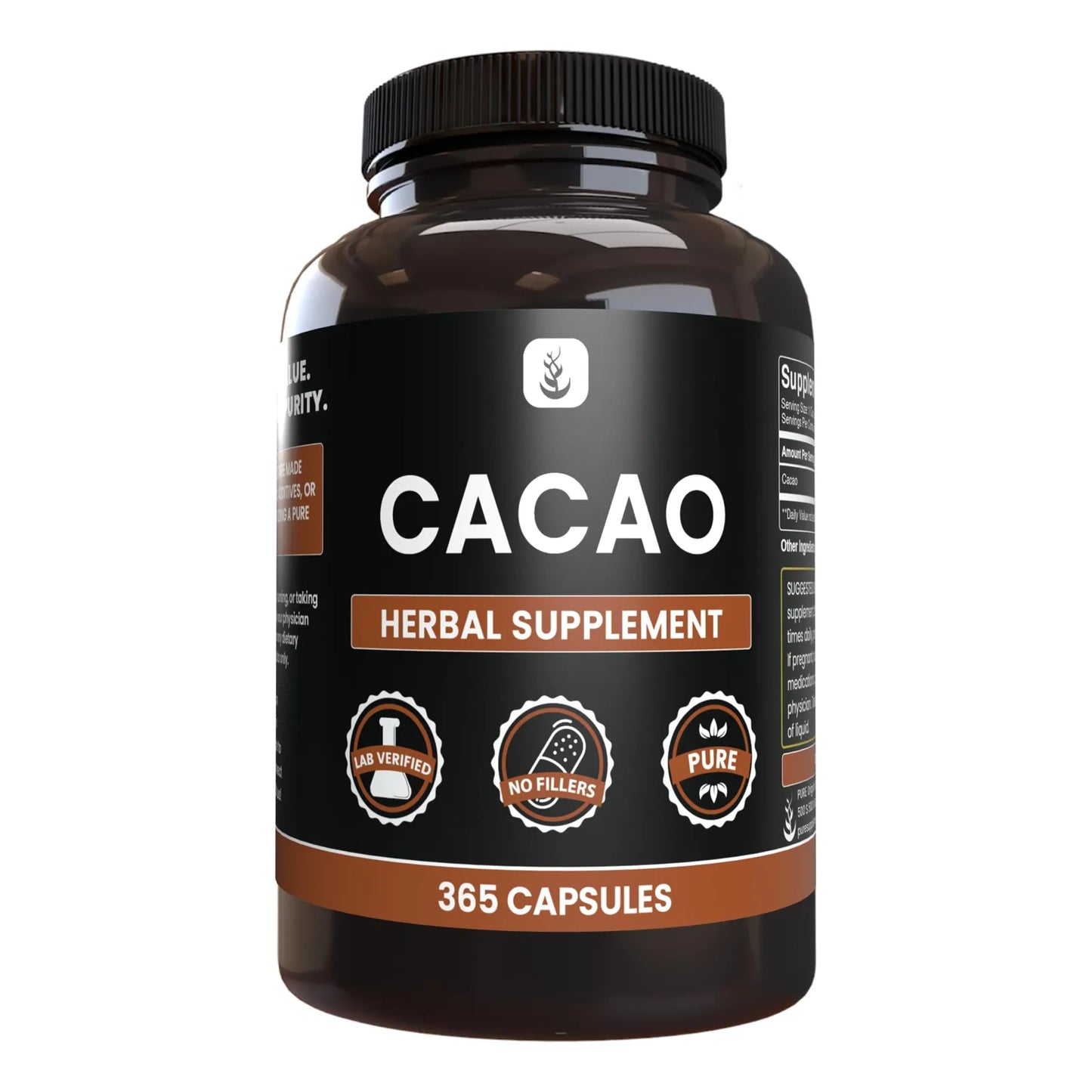 Capsulas De Cacao Puro 365 Unidades Ingrediente Original Energia Natural