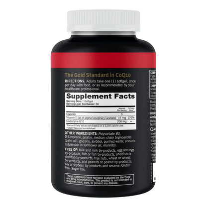 Qunol Coq10 Cápsulas Blandas 200 Mg Ultra Absorción Para Salud Cardíaca Y Energía - Imagen 4