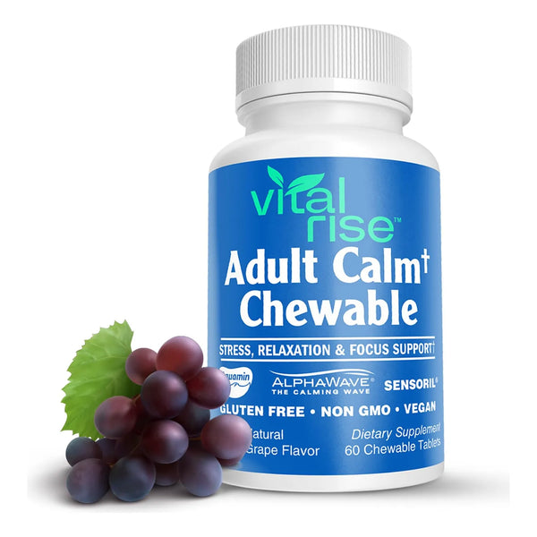 Tabletas Masticables Magnesio Ashwagandha Alto Rendimiento 60 Unidades Sabor Uva