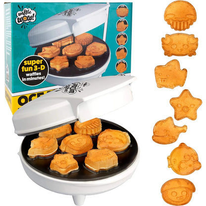 Maquina Waffles Animales Oceano 7 Figuras Divertidas Desayuno Cocina Creativa