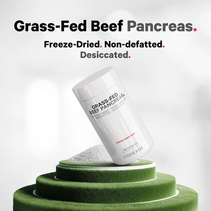 Suplemento De Páncreas De Carne Alimentada Con Pasto Liofilizado 3000 Mg Enzimas Digestivas