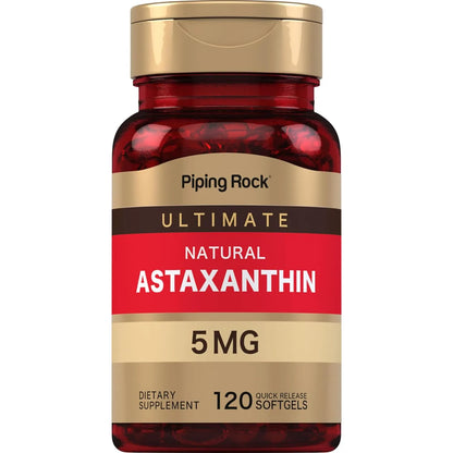 Astaxantina 5 Mg 120 Capsulas Blandas Antioxidante Natural Sin Gluten