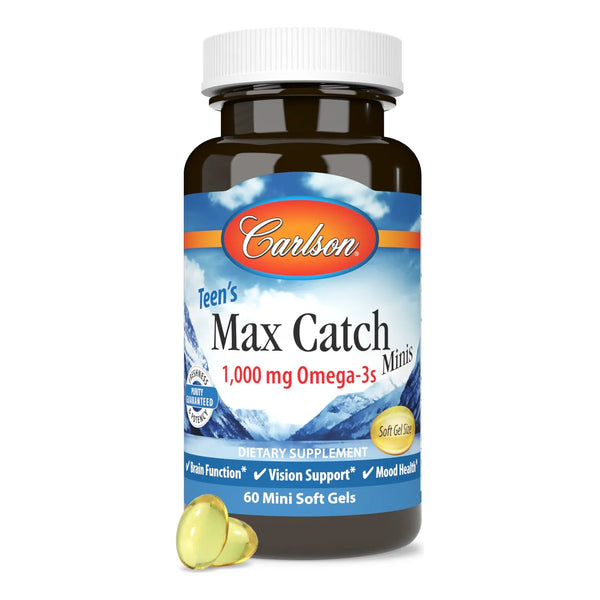 Capsulas Omega 3 1000 Mg Teens Max Catch Minis Salud Cerebral Y Vision 60 Unidades