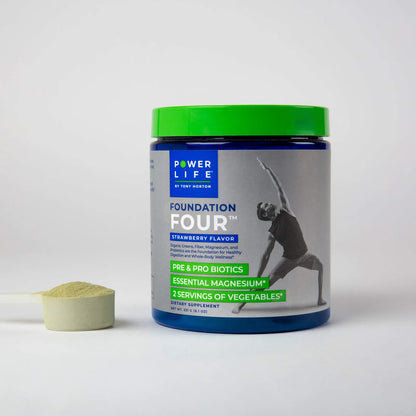 Bebida Four Greens Probióticos Magnesio Sabor Fresa Energía Y Digestión