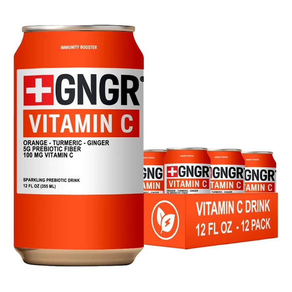 Bebida Prebiótica Espumosa De Vitamina C Con Jengibre Y Cúrcuma Refuerzo Inmunológico