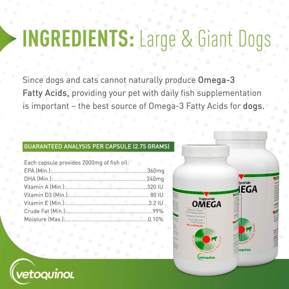 Aceite De Pescado Omega 3 Para Perros Grandes Con EPA DHA Suplemento Salud Articulaciones Piel