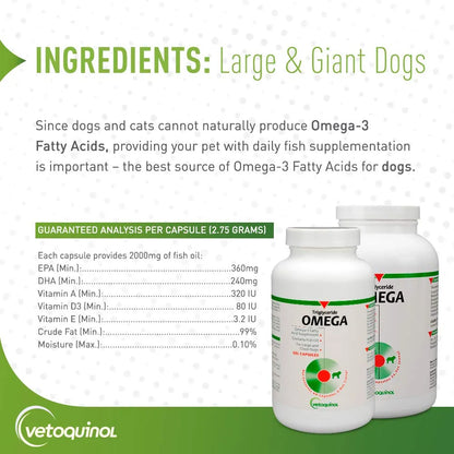 Aceite De Pescado Omega 3 Para Perros Grandes Con EPA DHA Suplemento Salud Articulaciones Piel