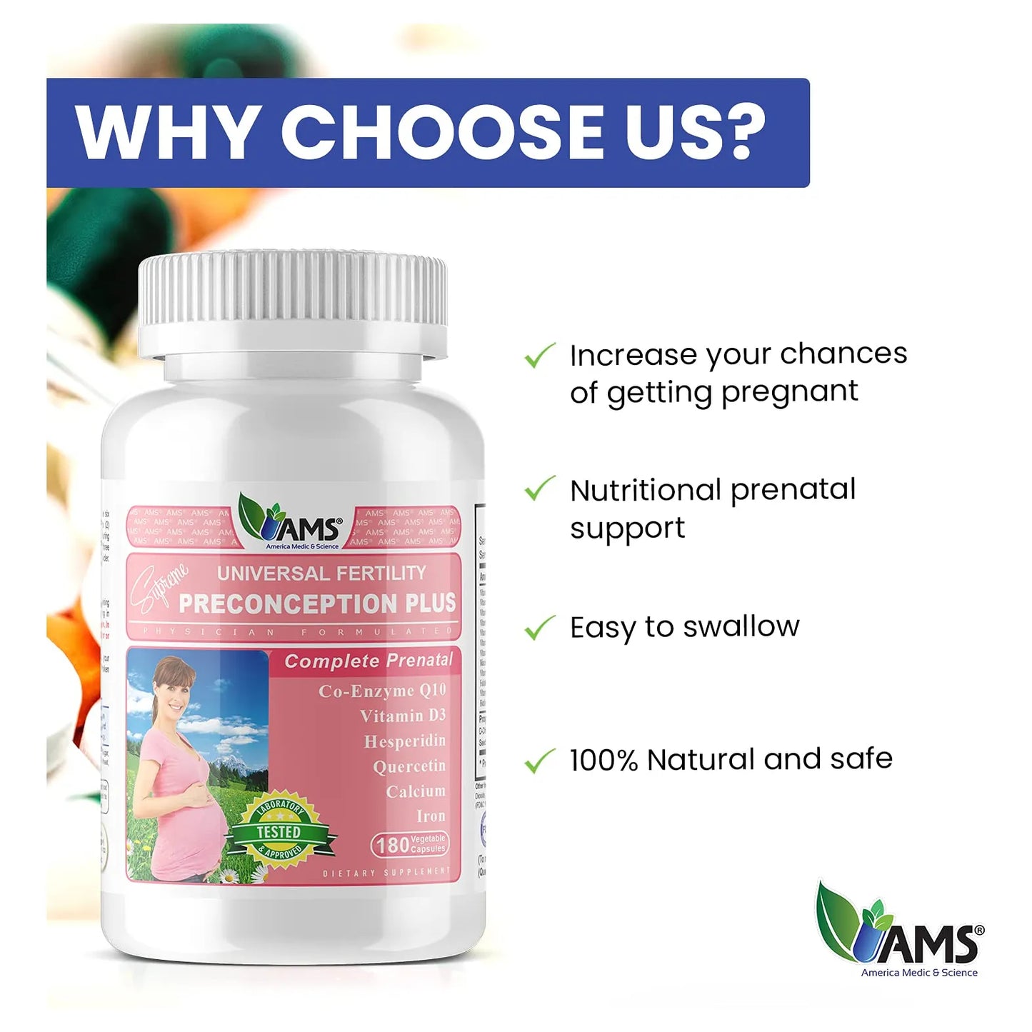 Vitaminas Prenatales Preconception Plus Aumenta Fertilidad 180 Capsulas