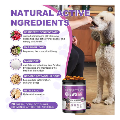 Masticables De Arándano Para Perros 200 Unidades Salud Urinaria Sabor Pollo