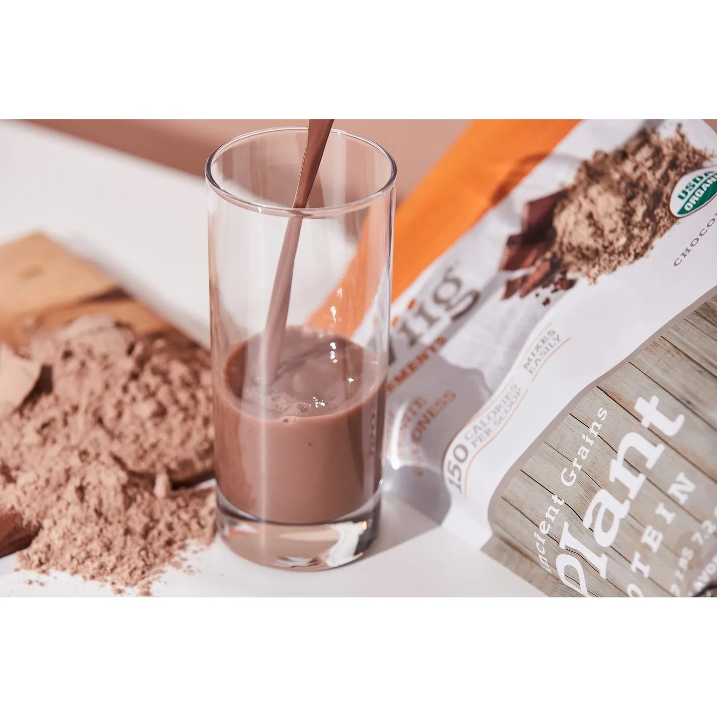 Proteína Vegetal Granos Antiguos Orgánicos Chocolate 27 Libras Energía Sostenible