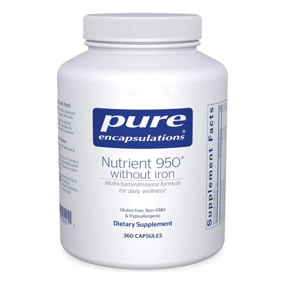 Nutrient 950 Sin Hierro Suplemento Multivitamínico Para Salud Cardiovascular E Inmune 360 Cápsulas