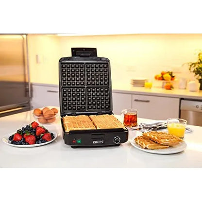 Wafflera Belga Temperatura Ajustable 4 Platillos Removibles Placas Ceramica