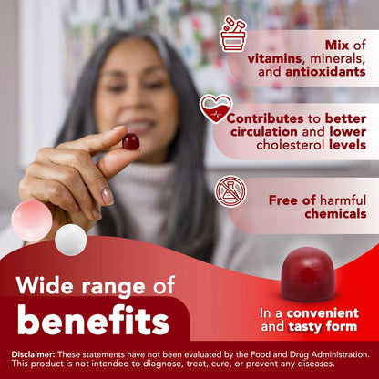Gomitas De Remolacha Y Coq10 Para Energía Y Circulación 60 Unidades