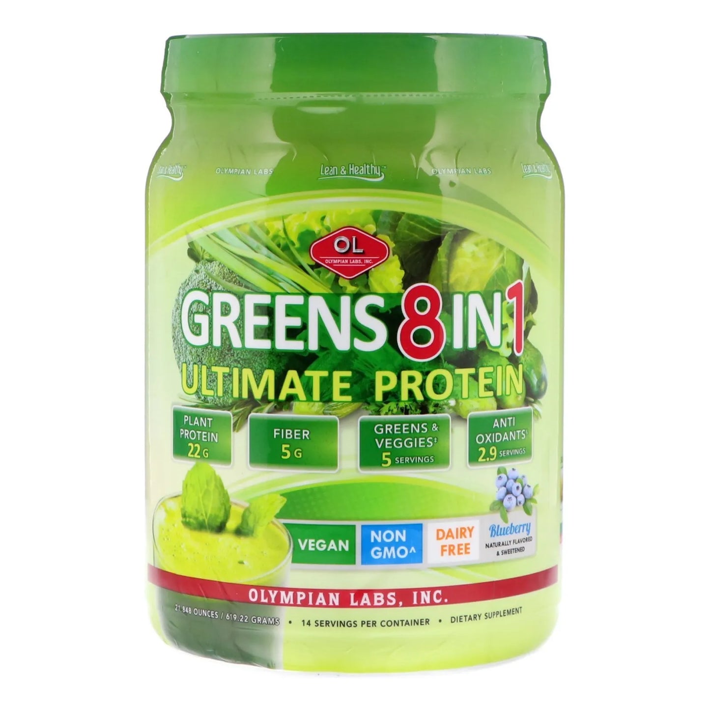 Ultimate Greens Protein 8 En 1 Proteína Vegetal Con Fibra Y Probióticos