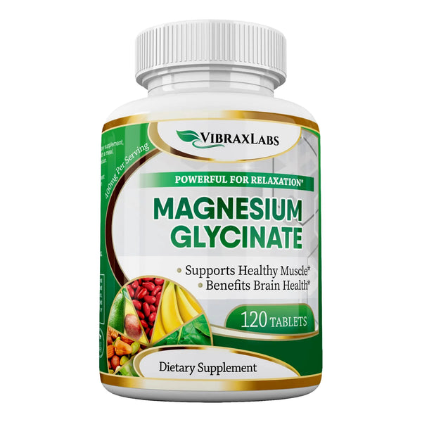 Glicinato De Magnesio 400 Mg Suplemento Para Estrés Energía Y Relajación Muscular