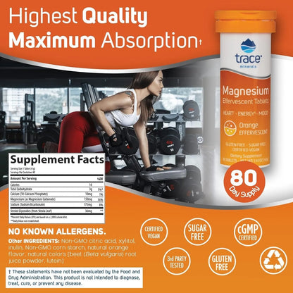 Magnesio Efervescente Sabor Naranja Apoyo Salud Osea Y Cardiovascular