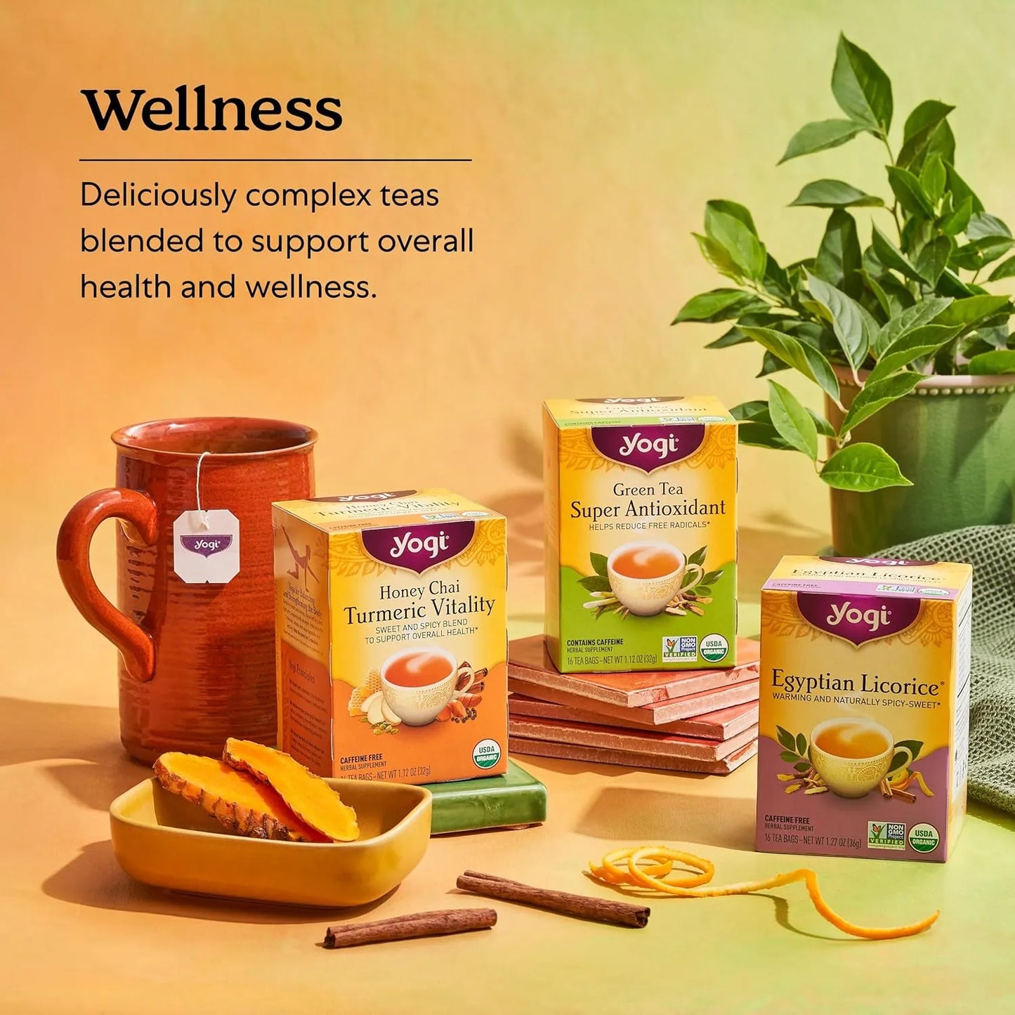 Infusion Chai Rooibos Dulce Picante Paquete De 6 Con 96 Bolsitas Organico