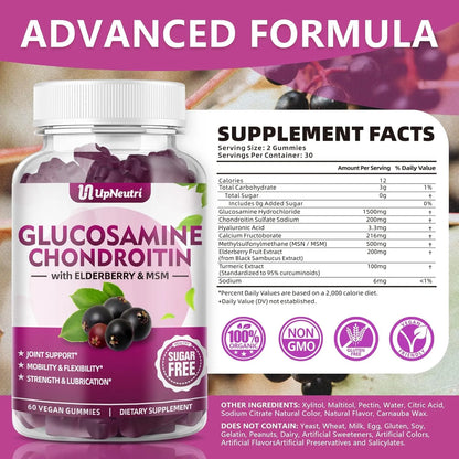 Gomitas De Glucosamina Condroitina MSM Cúrcuma 120 Unidades Soporte Articular