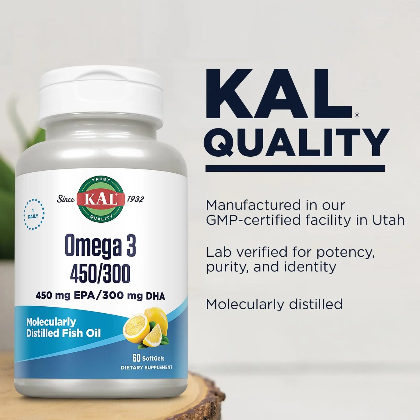 Aceite De Pescado Omega 3 1280 Mg Limón 60 Cápsulas Puro Y Potente